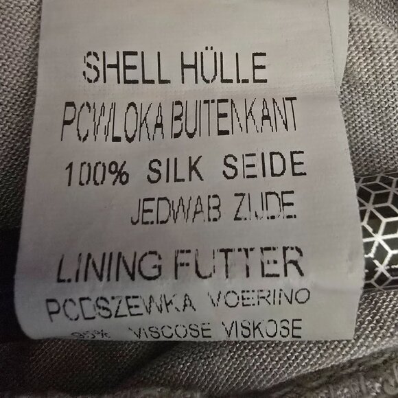 COLLEZIONE GAIA 100% SILK SLEEVELESS TUNIC GRAY LINED WOMENS SIZE LARGE - Picture 6 of 9